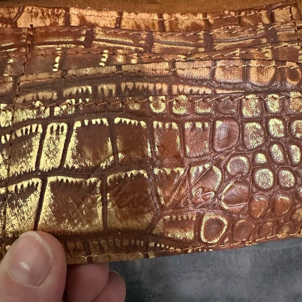 PATRICIA NASH-Potenaz Distressed Croc Clutch - Picture 7 of 7